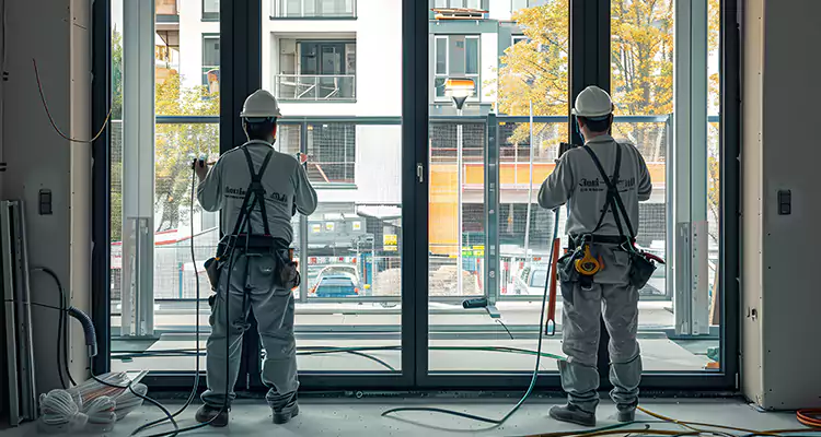 Patio Door Glass Replacement with Built-In Blinds in Buenaventura Lakes, FL